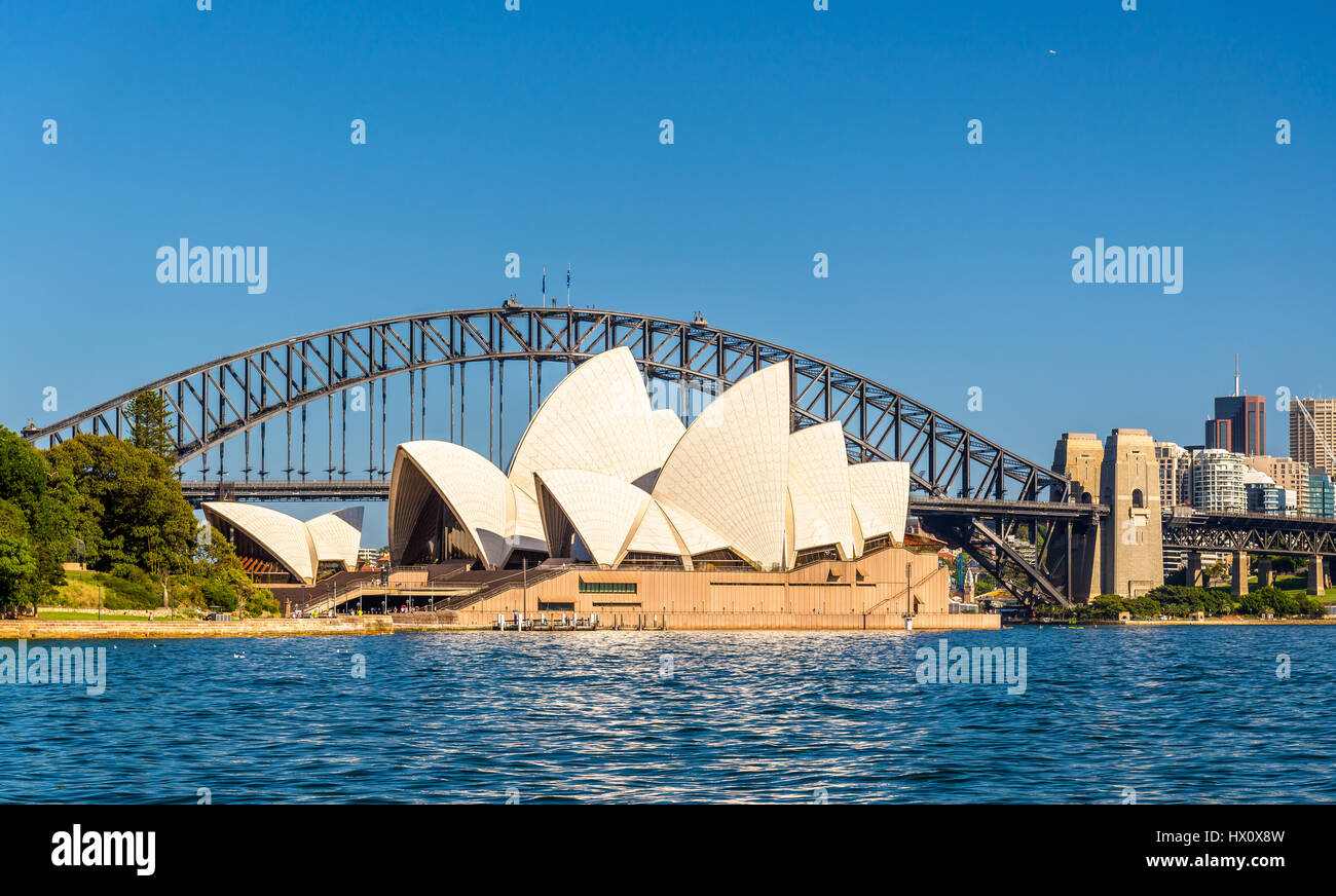 Sydney Opera House e Harbour Bridge - Australia Foto Stock