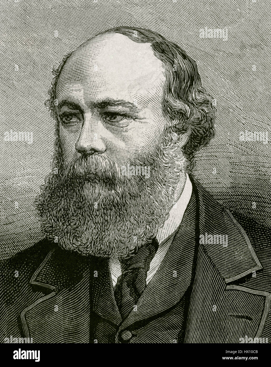 Robert Gascoyne-Cecil, terzo Marchese di Salisbury (1830-1903). Conservatore britannico statista e il Primo Ministro. Noto come Signore Salisbury. Ritratto. Incisione di Carretero. 'La Ilustracion Española y Americana ", 1885. Foto Stock