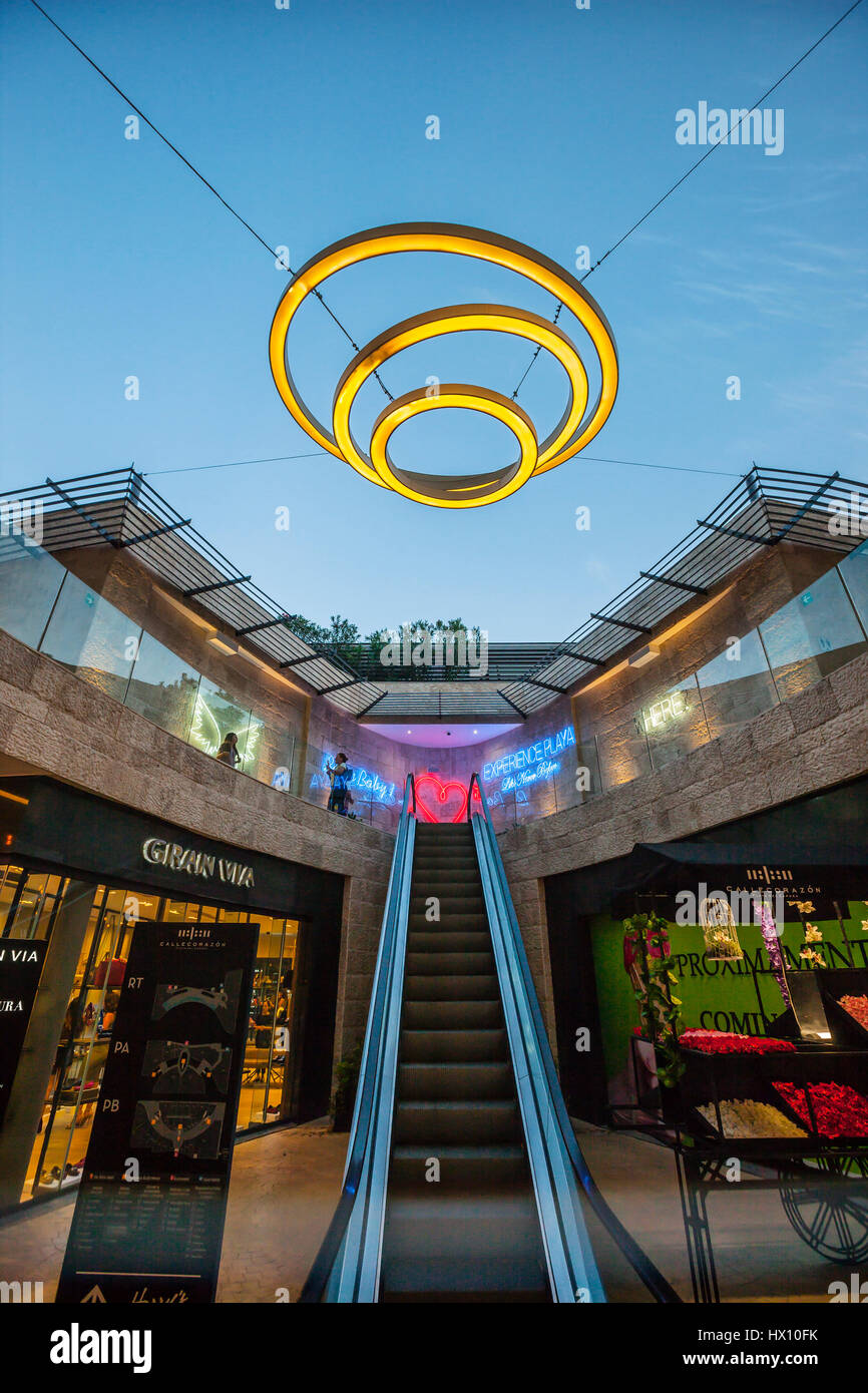 Negozi a Thompson hotel in 5 ave in Playa del Carmen in Messico Foto Stock