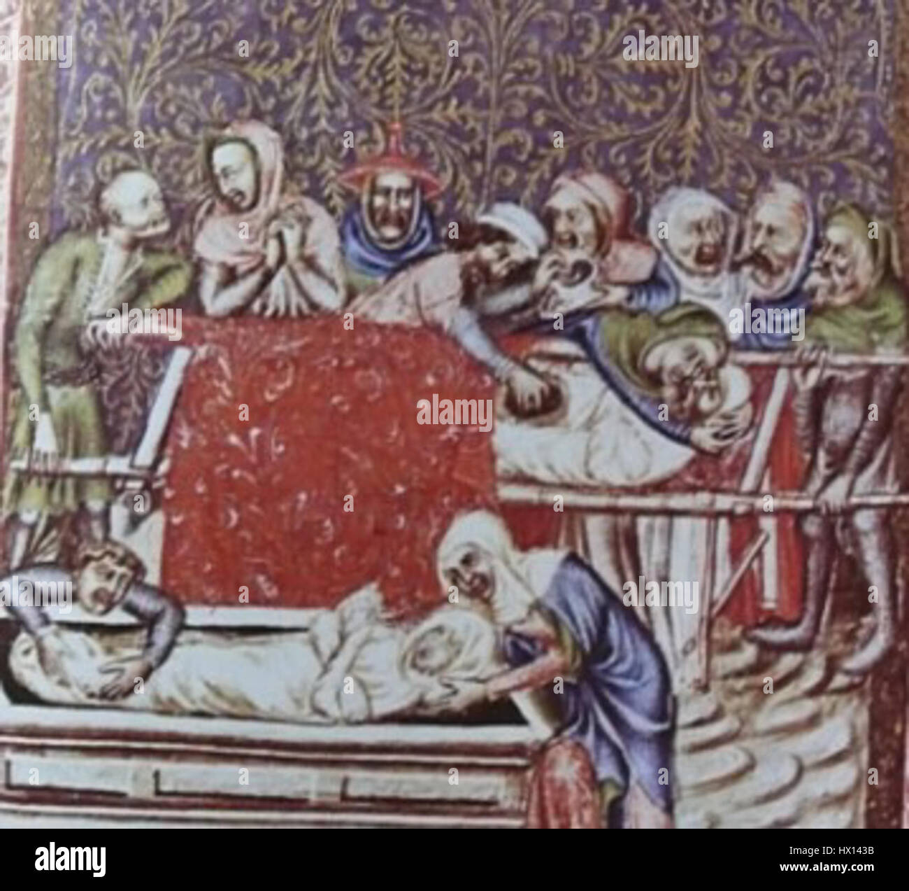 "Funus" si riferisce a un termine latino che significa "funerale". Comprende i rituali e le usanze relative alla morte e alla sepoltura, comprese le cerimonie e le osservanze associate al passaggio. Foto Stock