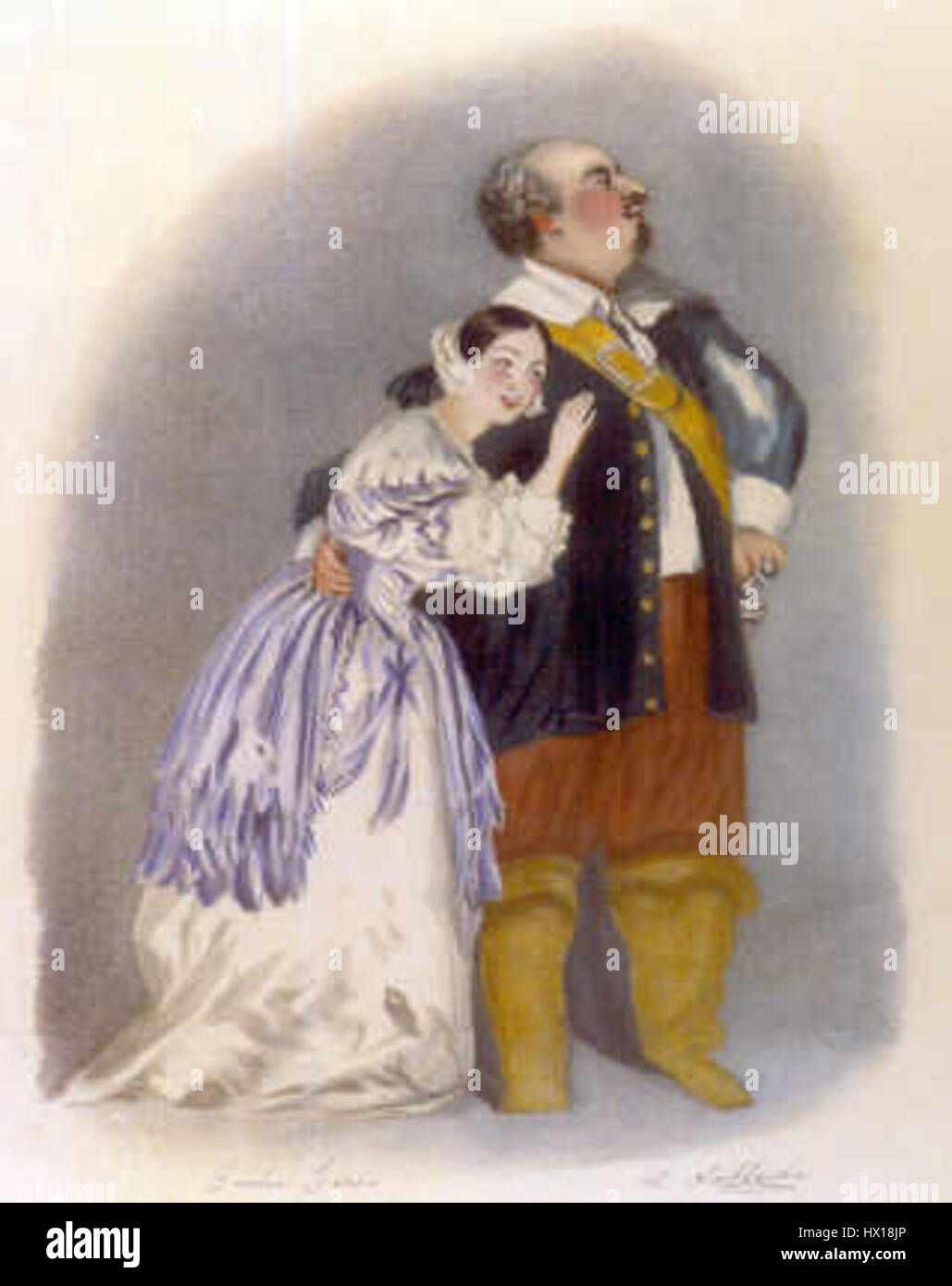 Giulia Grisi e Luigi Lablache erano rinomati cantanti lirici italiani del XIX secolo, noti per le loro potenti voci e le loro esecuzioni nei principali ruoli operistici durante l'era romantica. Foto Stock