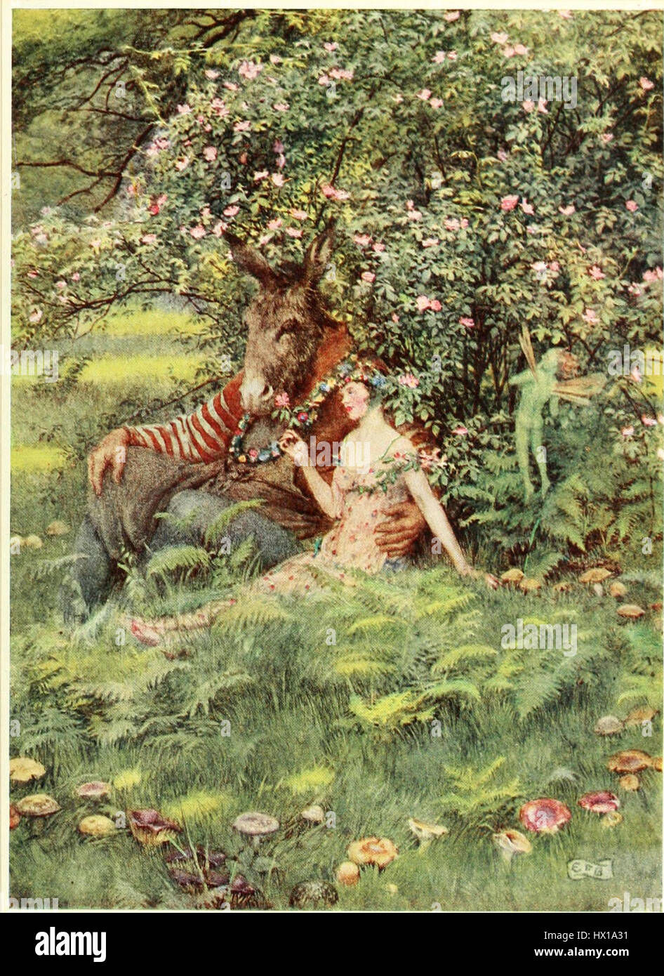 L'illustrazione di Eleanor Fortescue Brickdale in "The Golden Book of Famous Women" (1919) presenta donne di spicco nella storia. Il lavoro di Brickdale spesso si concentrava su soggetti storici e letterari, riflettendo il suo stile di illustrazione dettagliata e vibrante. Foto Stock