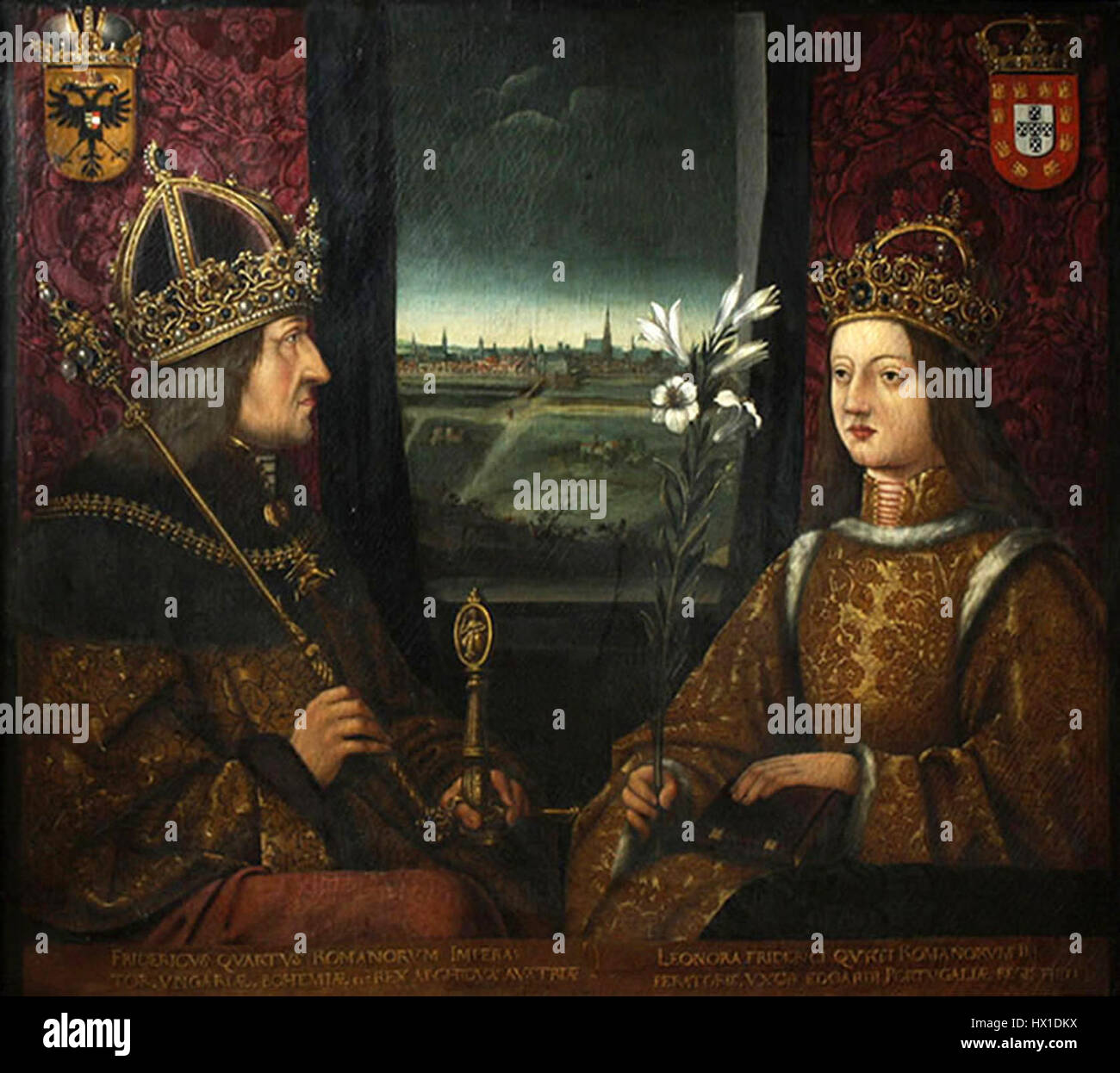 Federico III e di Eleonora di Portogallo Foto Stock