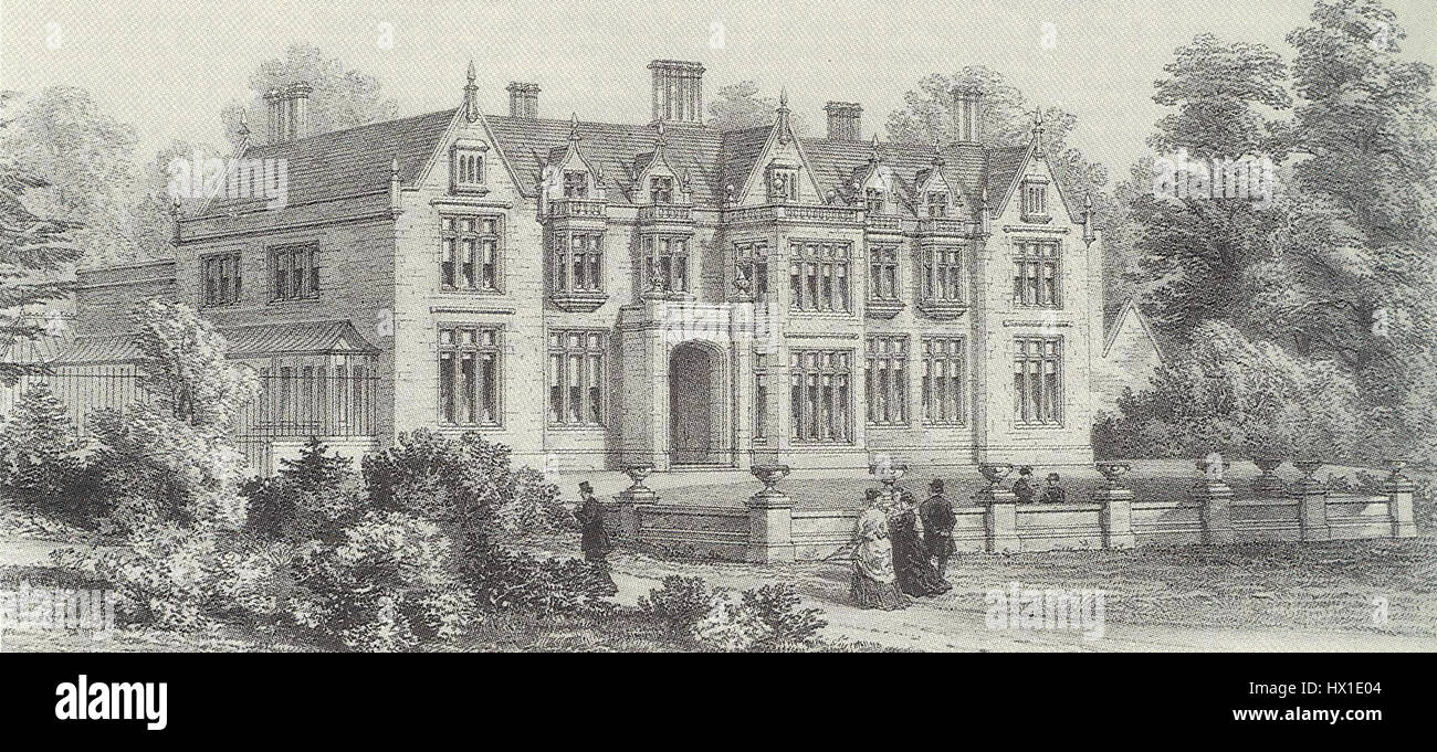 Elmhurst Hall II è una rappresentazione di una casa signorile in Inghilterra, che ne illustra la grandezza e l'eleganza architettonica. Il dipinto mette in evidenza il design della casa, i giardini e il paesaggio circostante, offrendo uno sguardo sulla vita aristocratica inglese del XVIII secolo. Foto Stock Elmhurst Hall II è una rappresentazione di una casa signorile in Inghilterra, che ne illustra la grandezza e l'eleganza architettonica. Il dipinto mette in evidenza il design della casa, i giardini e il paesaggio circostante, offrendo uno sguardo sulla vita aristocratica inglese del XVIII secolo. Foto Stock