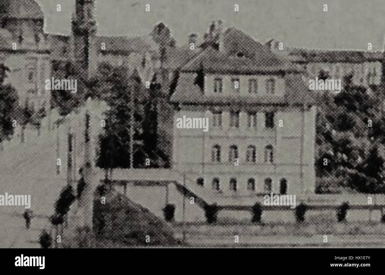 La "Deutsche Pfandbriefanstalt Poznan" si riferisce probabilmente a un'entità storica o architettonica collegata alla Deutsche Pfandbriefanstalt, probabilmente a Poznan, in Polonia. Potrebbe rappresentare un edificio o un'istituzione finanziaria. Foto Stock