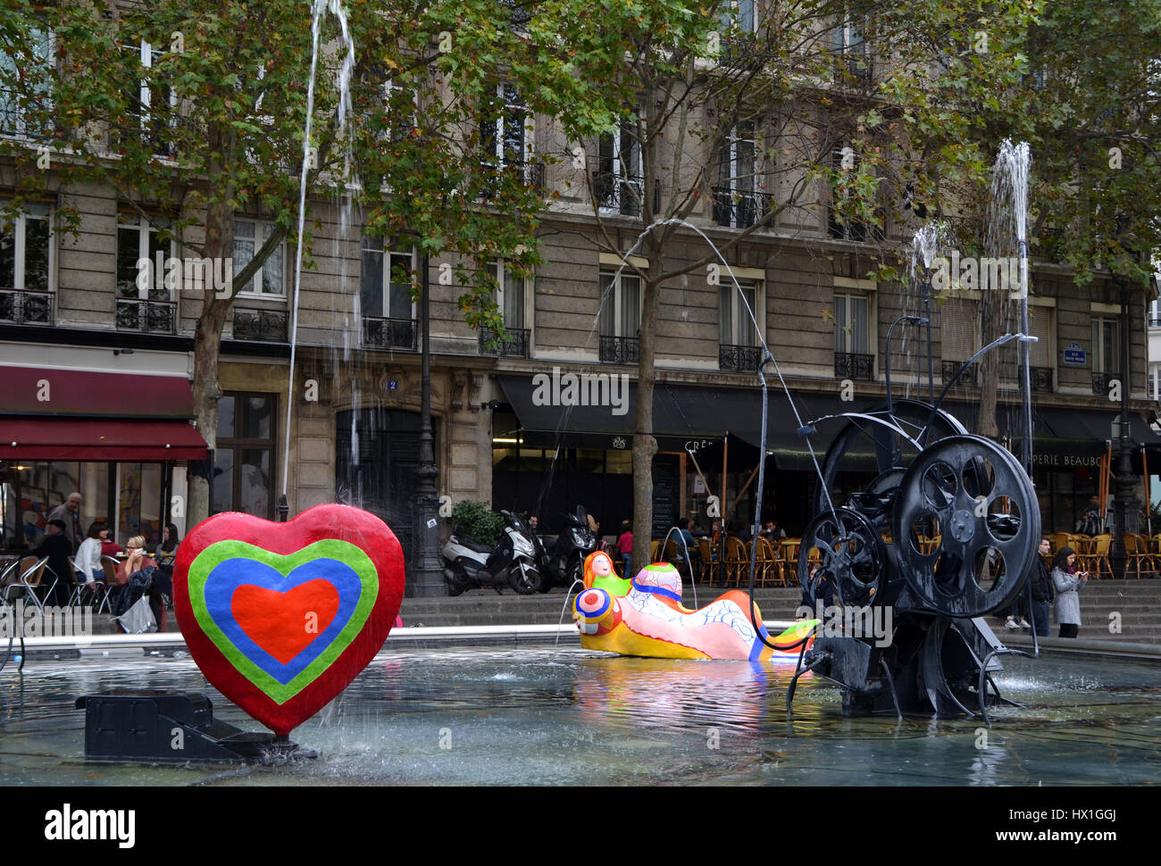 Fontana Stravinsky a Parigi, Francia Foto Stock