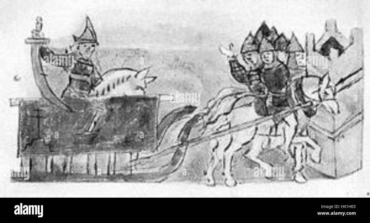La "morte di San Jaropolk" raffigura la tragica fine del principe di Kiev Yaropolk. L'opera evidenzia la sua scomparsa durante i conflitti interni all'interno della Rus' di Kiev, illustrando un momento cruciale nella storia medievale. Foto Stock La "morte di San Jaropolk" raffigura la tragica fine del principe di Kiev Yaropolk. L'opera evidenzia la sua scomparsa durante i conflitti interni all'interno della Rus' di Kiev, illustrando un momento cruciale nella storia medievale. Foto Stock