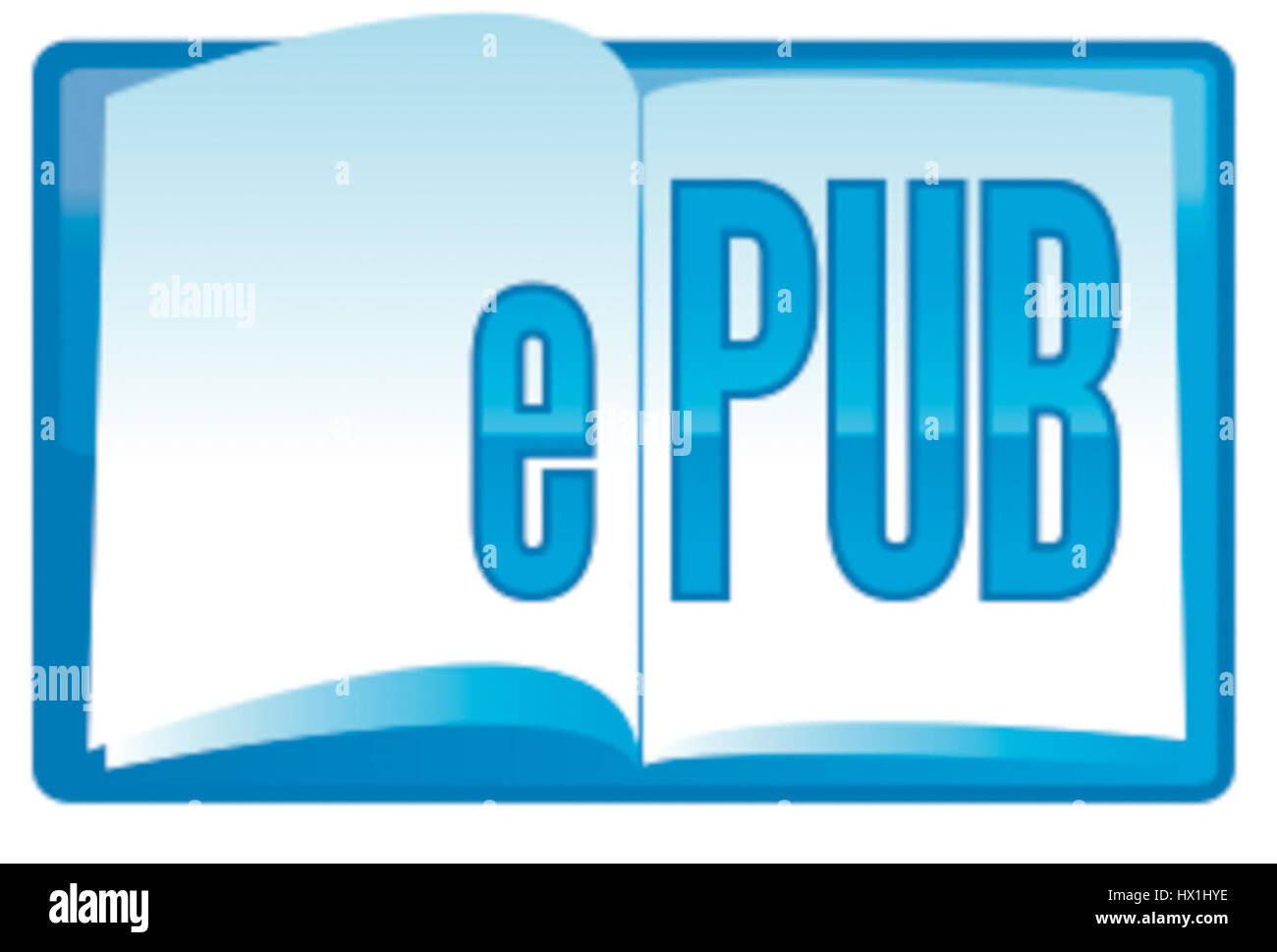 Il "libro a colori con logo EPUB" si riferisce a un concetto di design utilizzato nello sviluppo del formato ePub, che mostra il logo colorato e riconoscibile associato ai libri digitali. Il libro evidenzia l'evoluzione e il significato dell'ePub nell'editoria digitale. Foto Stock