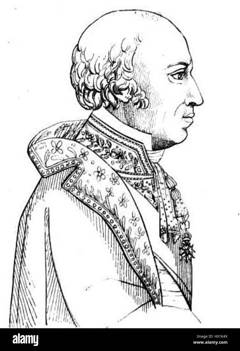 *Garran de Coulon* era un aristocratico francese e figura militare coinvolta nelle guerre napoleoniche. La sua carriera e le sue strategie militari riflettono la più ampia portata della storia militare francese tra la fine del XVIII e l'inizio del XIX secolo. Foto Stock
