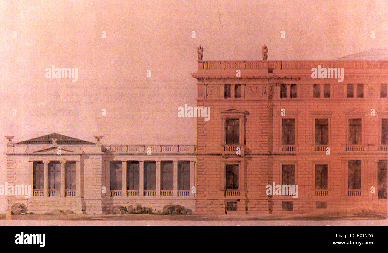 Ernst Ziller era un rinomato architetto tedesco, noto per il suo lavoro nella progettazione e nel restauro di edifici storici ad Atene. Il suo stile architettonico è stato profondamente influenzato dal design greco classico, concentrandosi sulla simmetria e l'accuratezza storica. Foto Stock