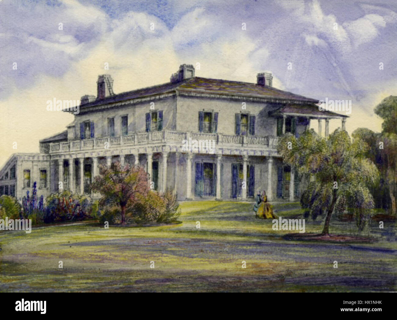 Elmsley Villa è un edificio storico situato a Toronto, Canada. Questo palazzo del XIX secolo riflette gli stili architettonici e le influenze culturali della sua epoca, in particolare nella regione dell'Ontario. Foto Stock