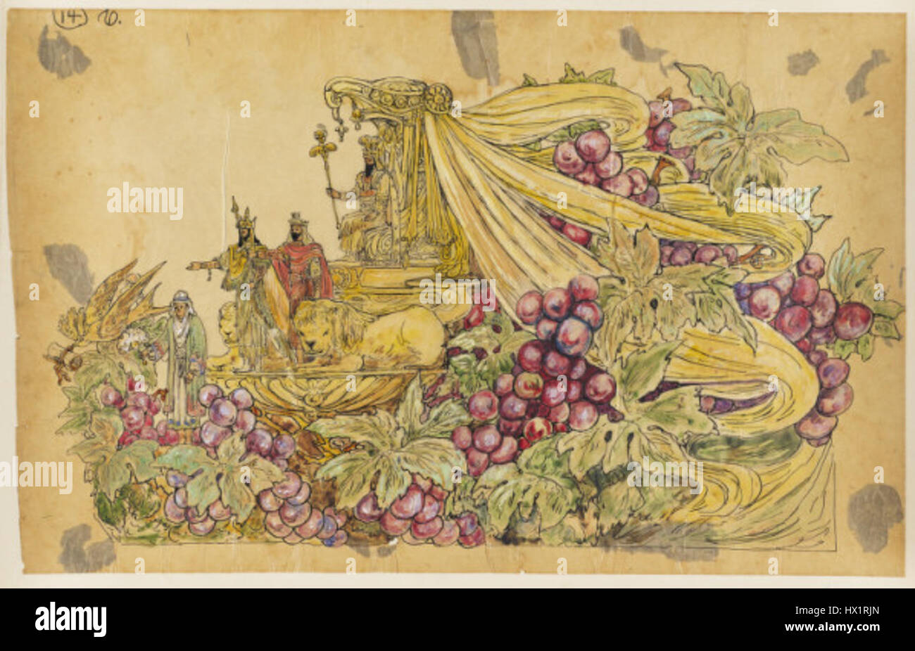 Comus 1910: Il Messaggero di Salomone è una performance o un'opera d'arte basata sulla figura di Comus della mitologia classica. L'opera incorpora i temi della seduzione e della rivelazione associati al mito di Comus. In questo adattamento del 1910, la figura del Messaggero di Salomone svolge un ruolo centrale, contribuendo agli elementi drammatici e teatrali della storia. Foto Stock