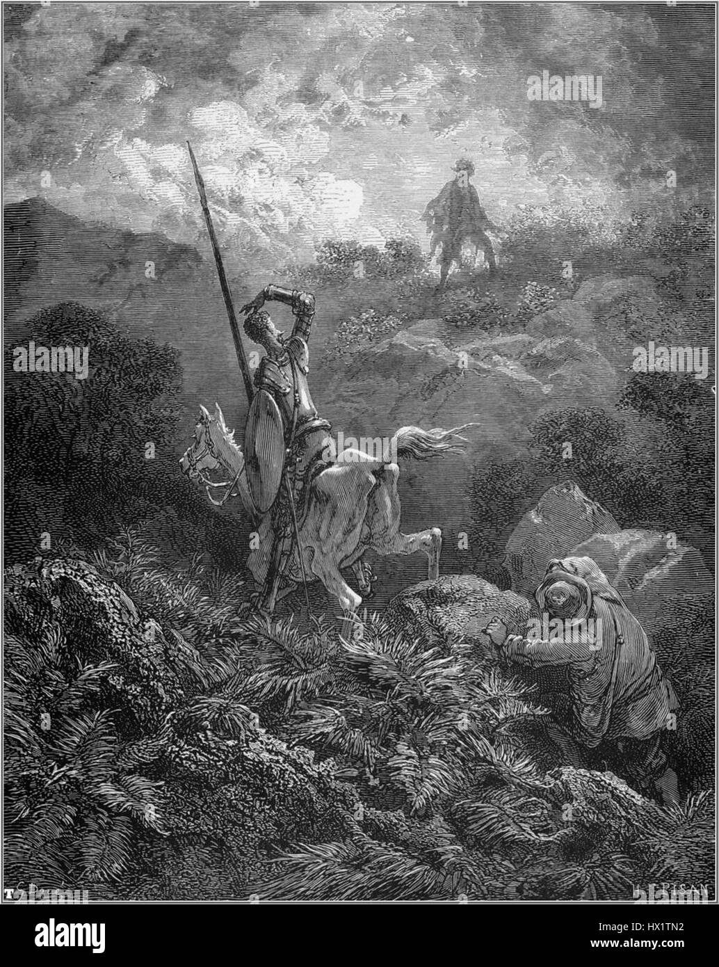 Don Chisciotte è un romanzo di Miguel de Cervantes, pubblicato per la prima volta nel 1605. Questo particolare riferimento può riferirsi a un'edizione specifica o a una rappresentazione dell'iconica storia del cavaliere delirante, Don Chisciotte, e delle sue avventure con il suo scudiero, Sancho Panza. Foto Stock Don Chisciotte è un romanzo di Miguel de Cervantes, pubblicato per la prima volta nel 1605. Questo particolare riferimento può riferirsi a un'edizione specifica o a una rappresentazione dell'iconica storia del cavaliere delirante, Don Chisciotte, e delle sue avventure con il suo scudiero, Sancho Panza. Foto Stock