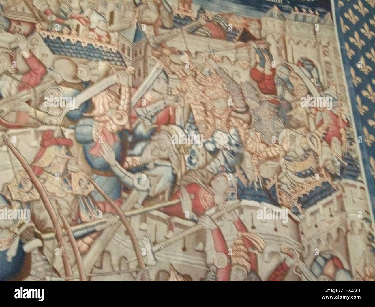 La Soumission des Allamans raffigura una scena di sottomissione degli Alemanni all'Impero Romano. L'opera d'arte evidenzia l'interazione storica tra le forze romane e le tribù germaniche. Foto Stock