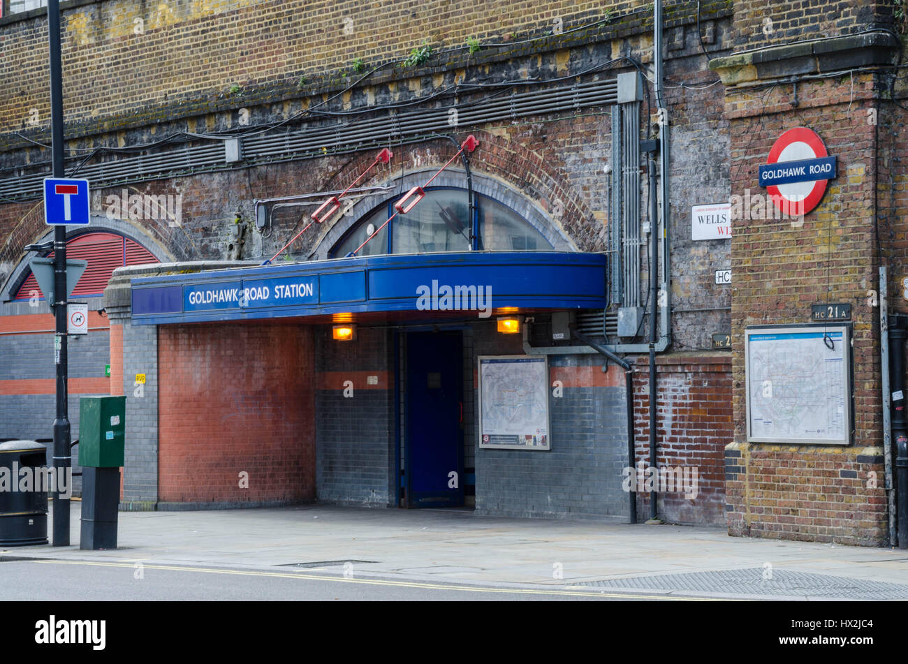 Goldhawk Road London Underground tube Station Foto Stock