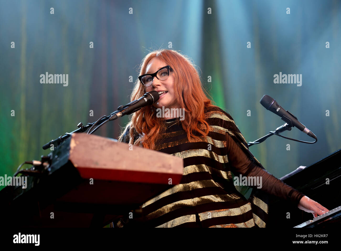 Barcellona - 30 Maggio: Tori Amos (cantante, compositore, pianista e compositore) esegue in Primavera Sound Festival 2015 il 30 maggio 2015 a Barcellona, Spagna Foto Stock