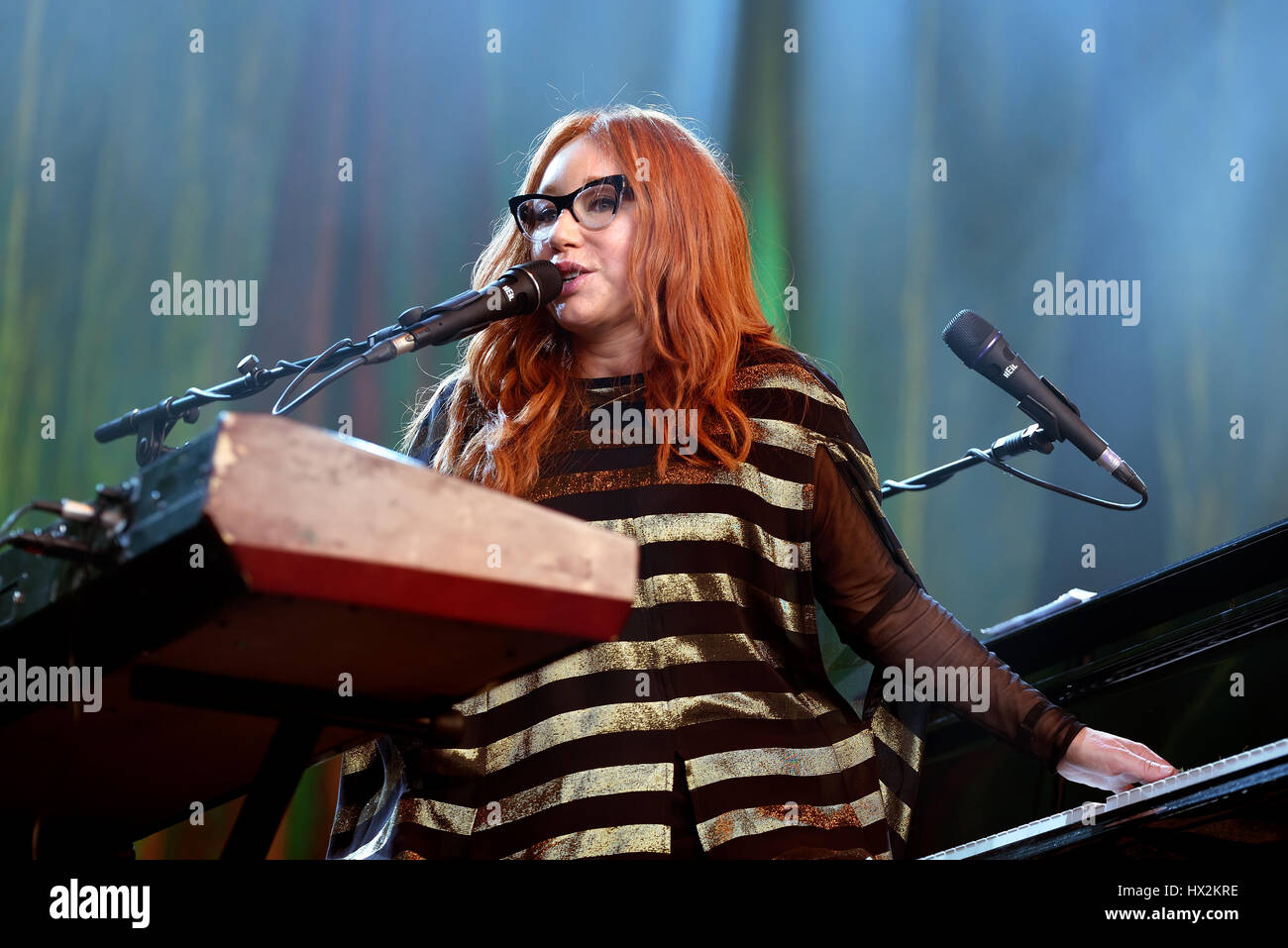 Barcellona - 30 Maggio: Tori Amos (cantante, compositore, pianista e compositore) esegue in Primavera Sound Festival 2015 il 30 maggio 2015 a Barcellona, Spagna Foto Stock