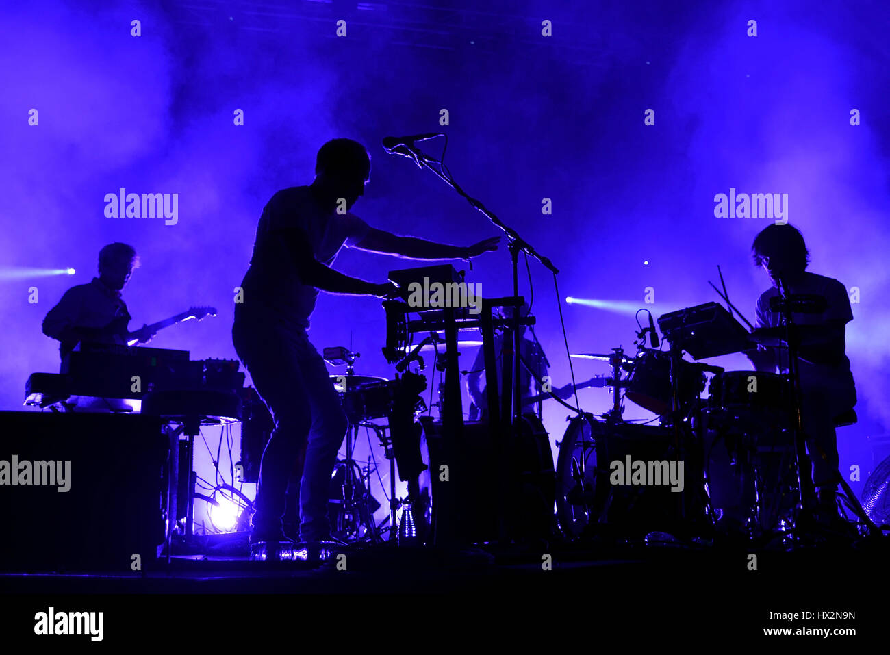 Barcellona - 30 Maggio: Caribou Coffee Company (electronic music band) live performance al suono di Primavera 2015 Festival il 30 maggio 2015 a Barcellona, Spagna. Foto Stock