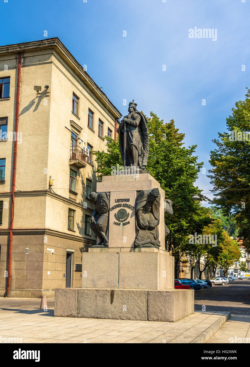 Vytautas il grande monumento a Kaunas, Lituania Foto Stock