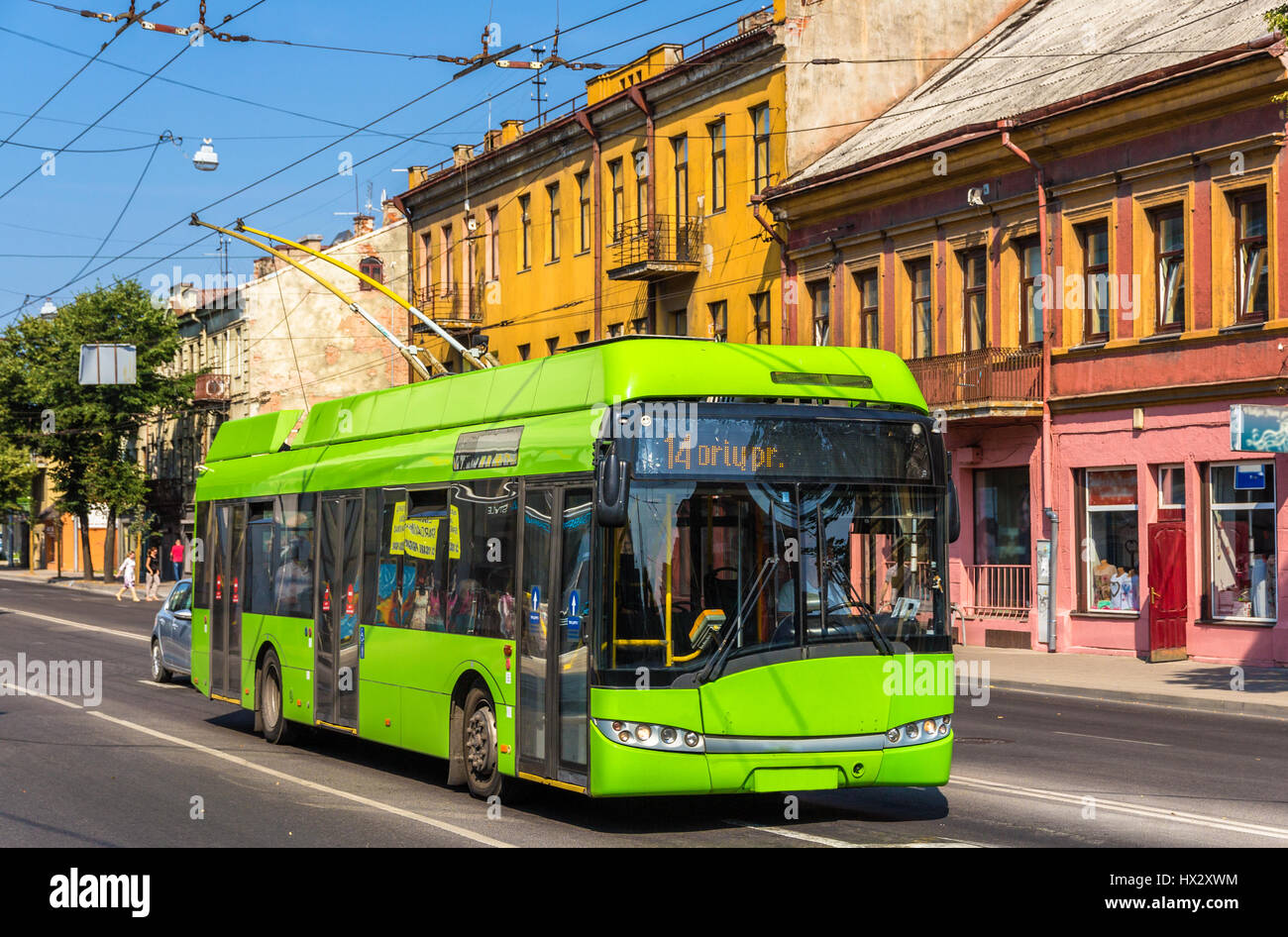 Filobus a Kaunas - Lituania Foto Stock