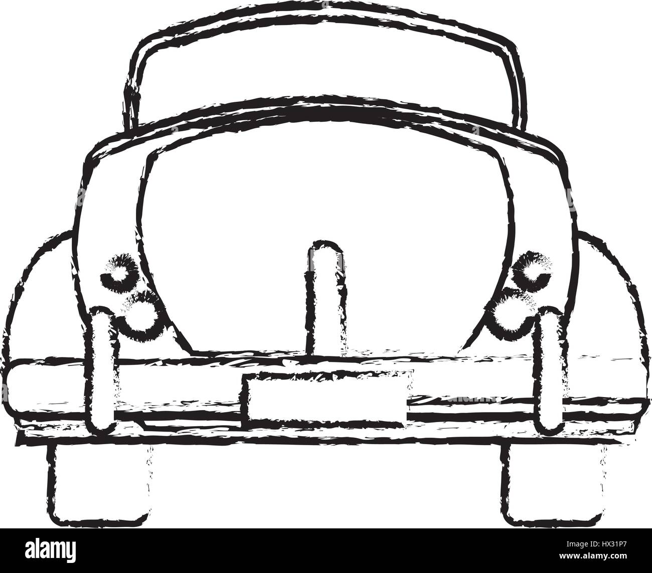Auto classica corsa schizzo di immagine Illustrazione Vettoriale