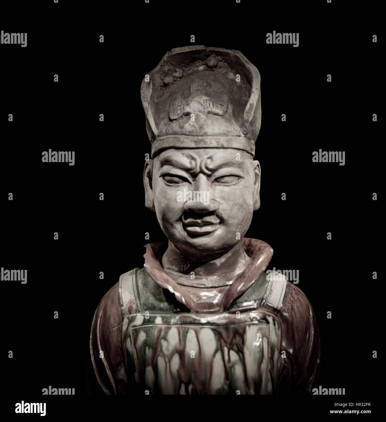 Antiche sculture dall Asia orientale in un museo di Stoccolma Foto Stock