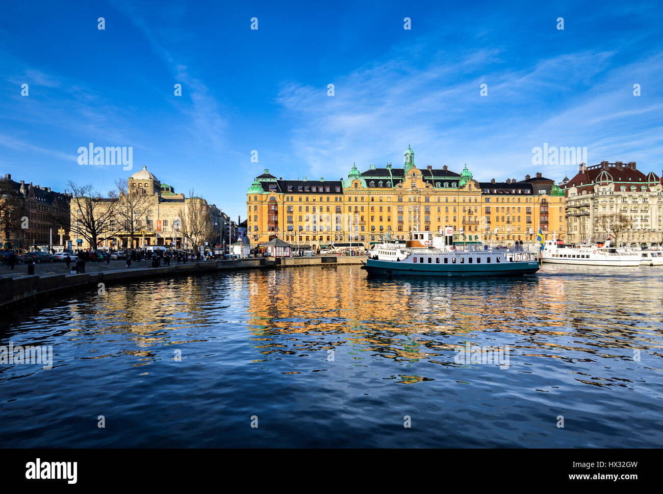 Un paesaggio di Architettura di Stoccolma, una delle più belle città in Svezia Foto Stock