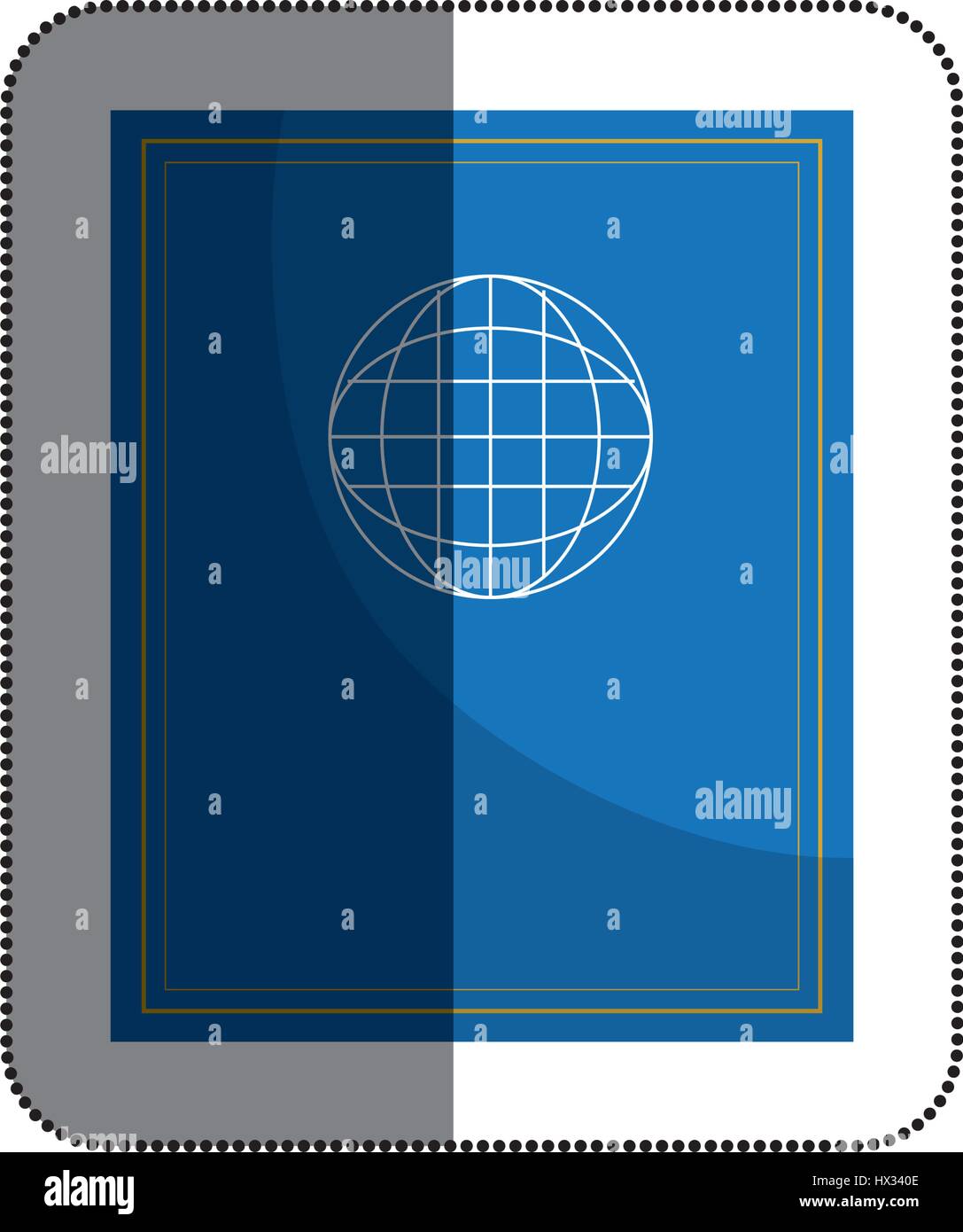 Passaporto Documento icona isolato Illustrazione Vettoriale