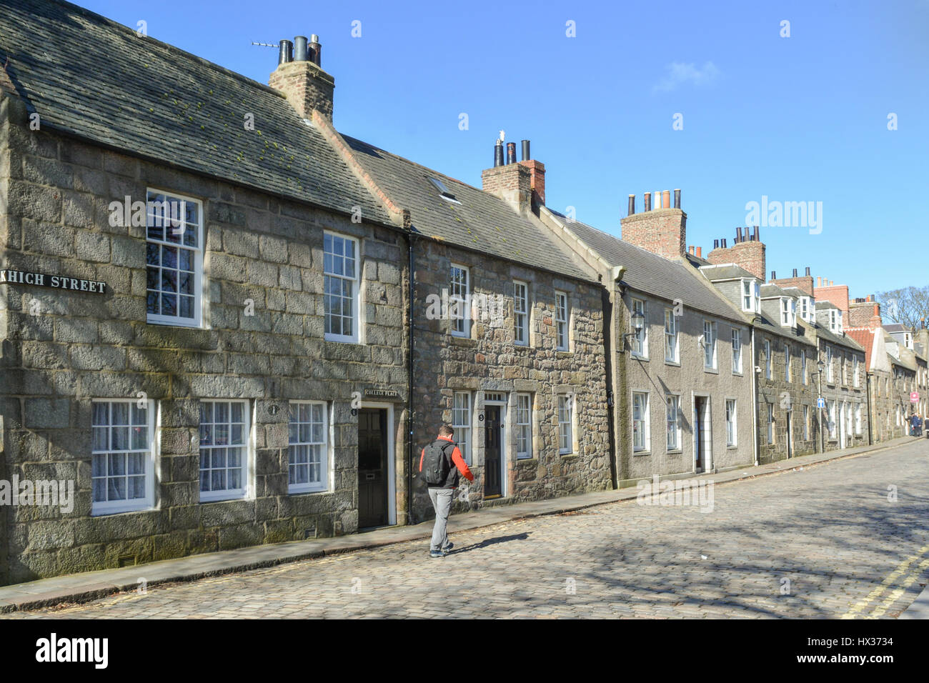 High Street, Università di Aberdeen campus, Old Aberdeen, Aberdeen Scotland, Regno Unito - edifici da c1800 Foto Stock
