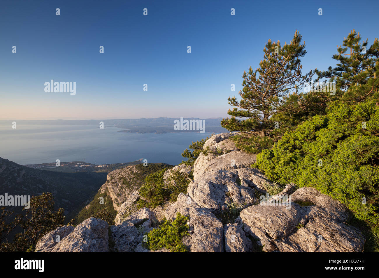 Il monte Vidova Gora. Isola di Brac. Croazia Foto Stock