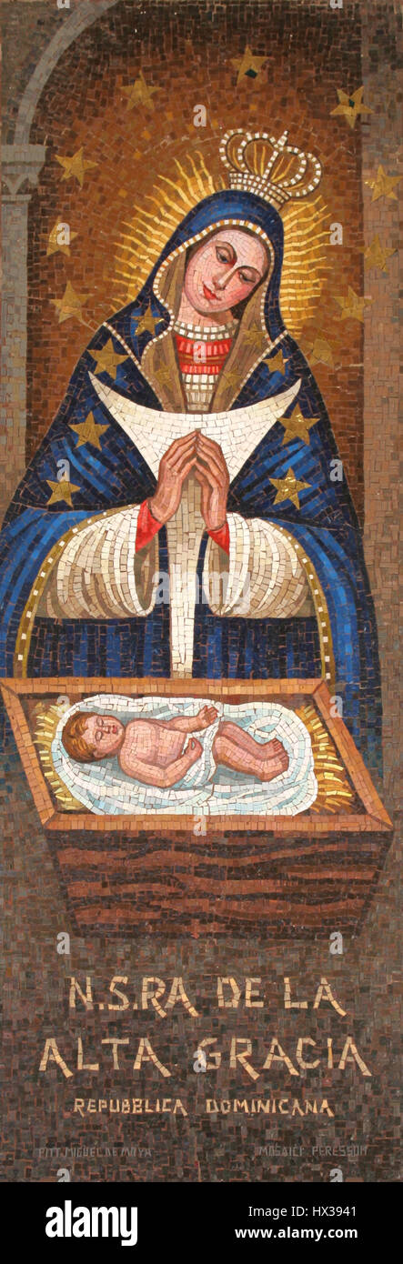 Icona della Madonna. Dono di Dominicana per la Basilica dell'Annunciazione. Foto Stock