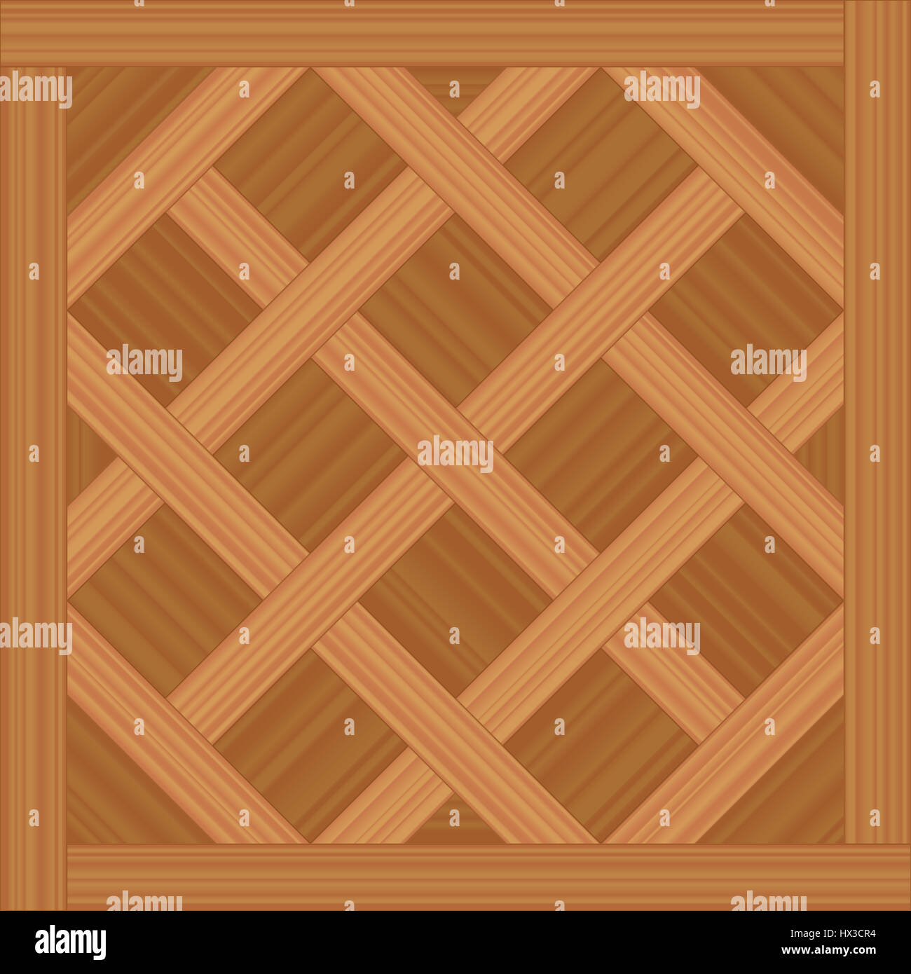 Versailles parquet - illustrazione di un antico pavimento in legno pattern. Foto Stock