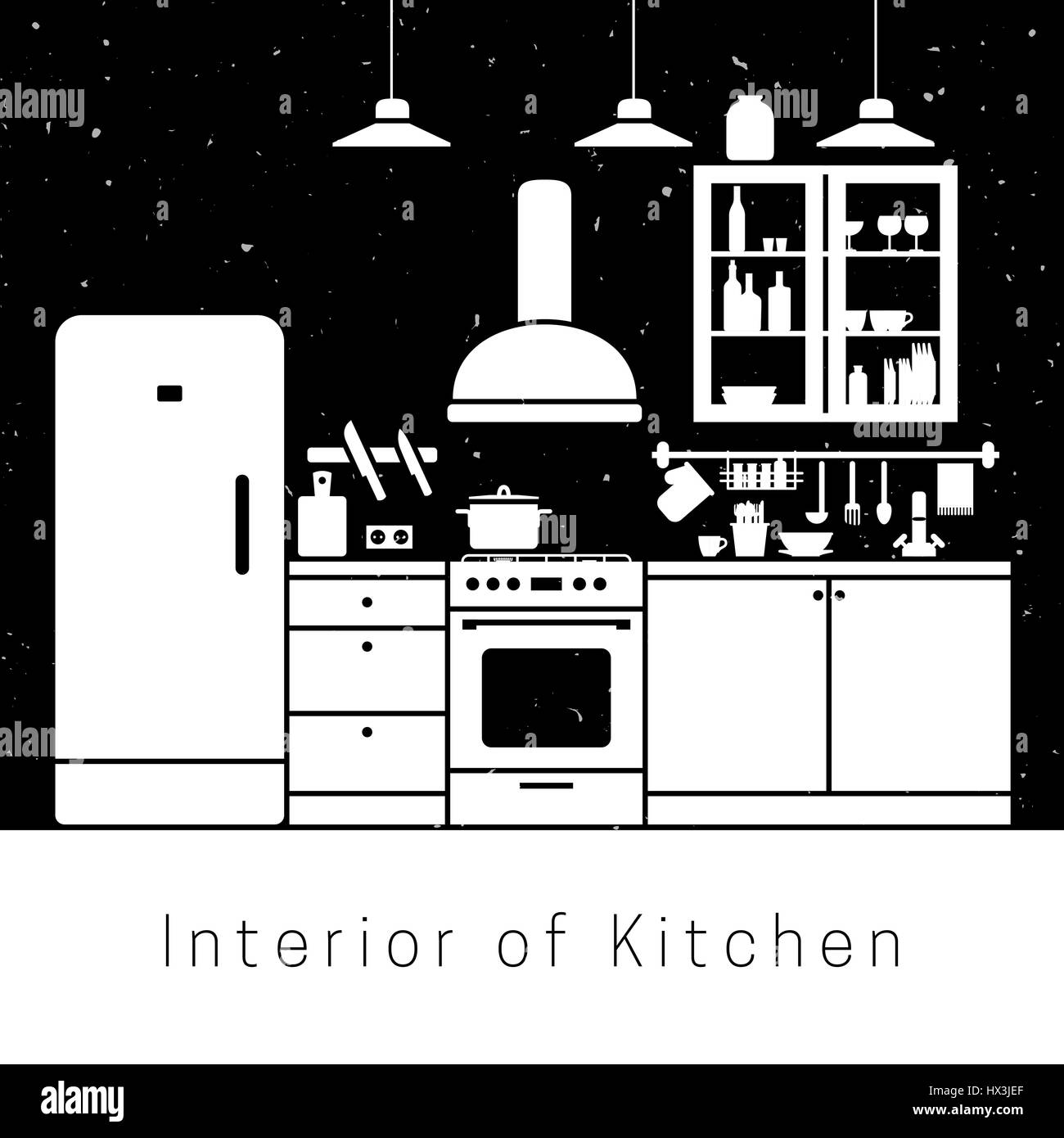 Cucina interno Illustrazione Vettoriale