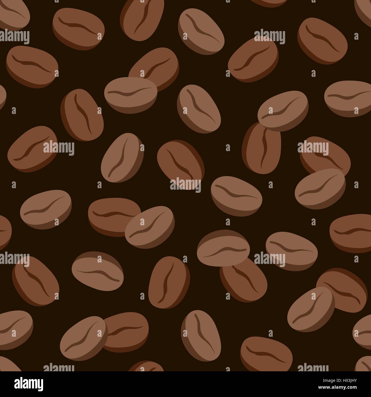 Chicchi di caffè modello senza giunture Illustrazione Vettoriale