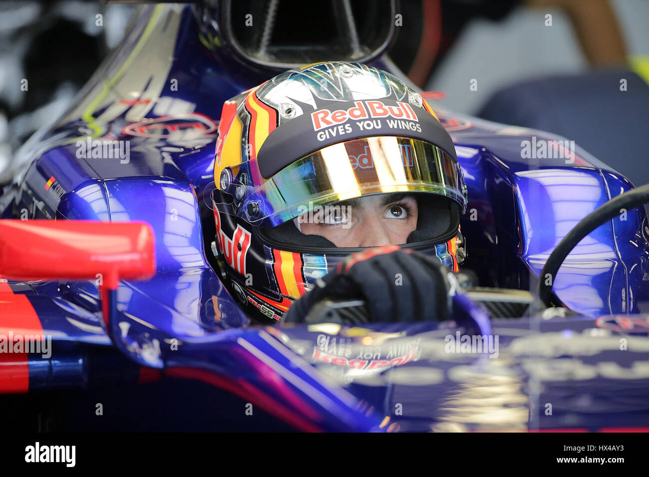 24.03.2017, Albert Park di Melbourne, Formula 1 Rolex Australian Grand Prix, 23. - 26.03.2017 Carlos Sainz Jr (SPA#55), la Scuderia Toro Rosso foto: Cronos/Hasan Bratic Foto Stock