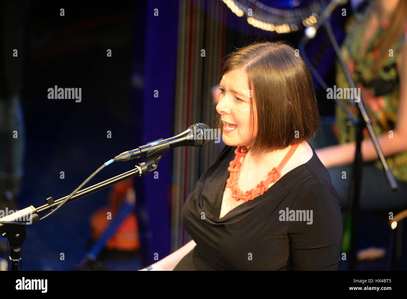 Oxford, Regno Unito. Il 24 marzo 2017. Emily Portman gioca con la banda Coracle presso la parete nord, Summertown, Oxford. Regno Unito. Credito: Denis Kennedy/Alamy Live News Foto Stock