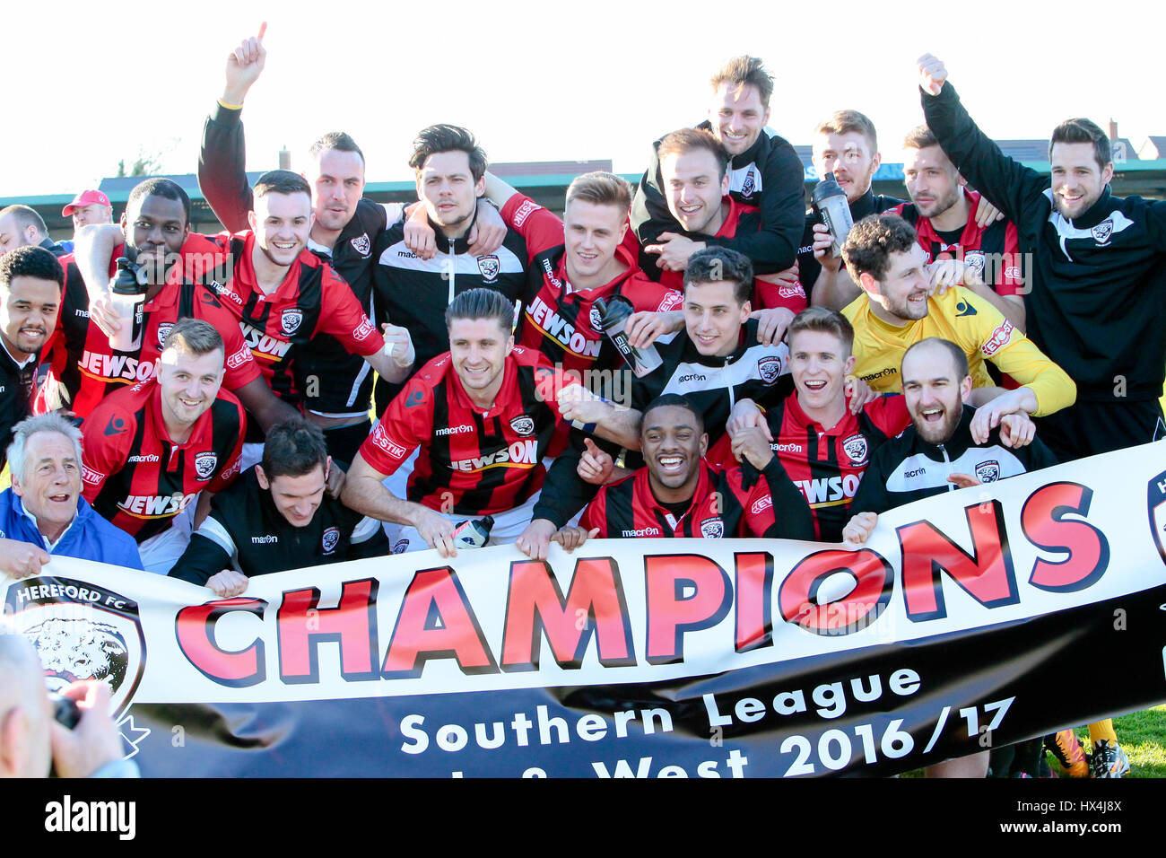 L'Hereford FC vince la Southern Leagie Division Foto Stock