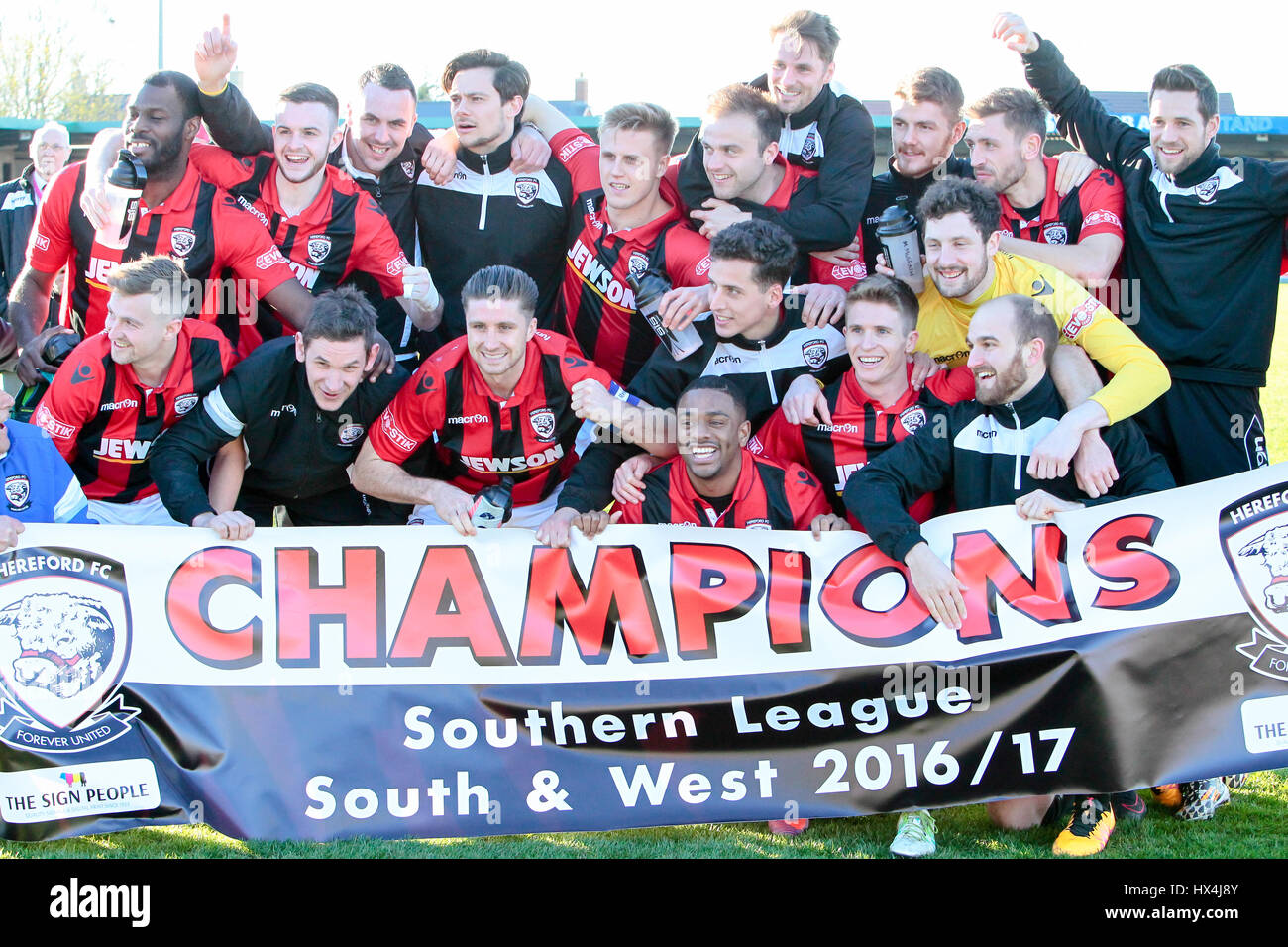 L'Hereford FC vince la Southern Leagie Division Foto Stock
