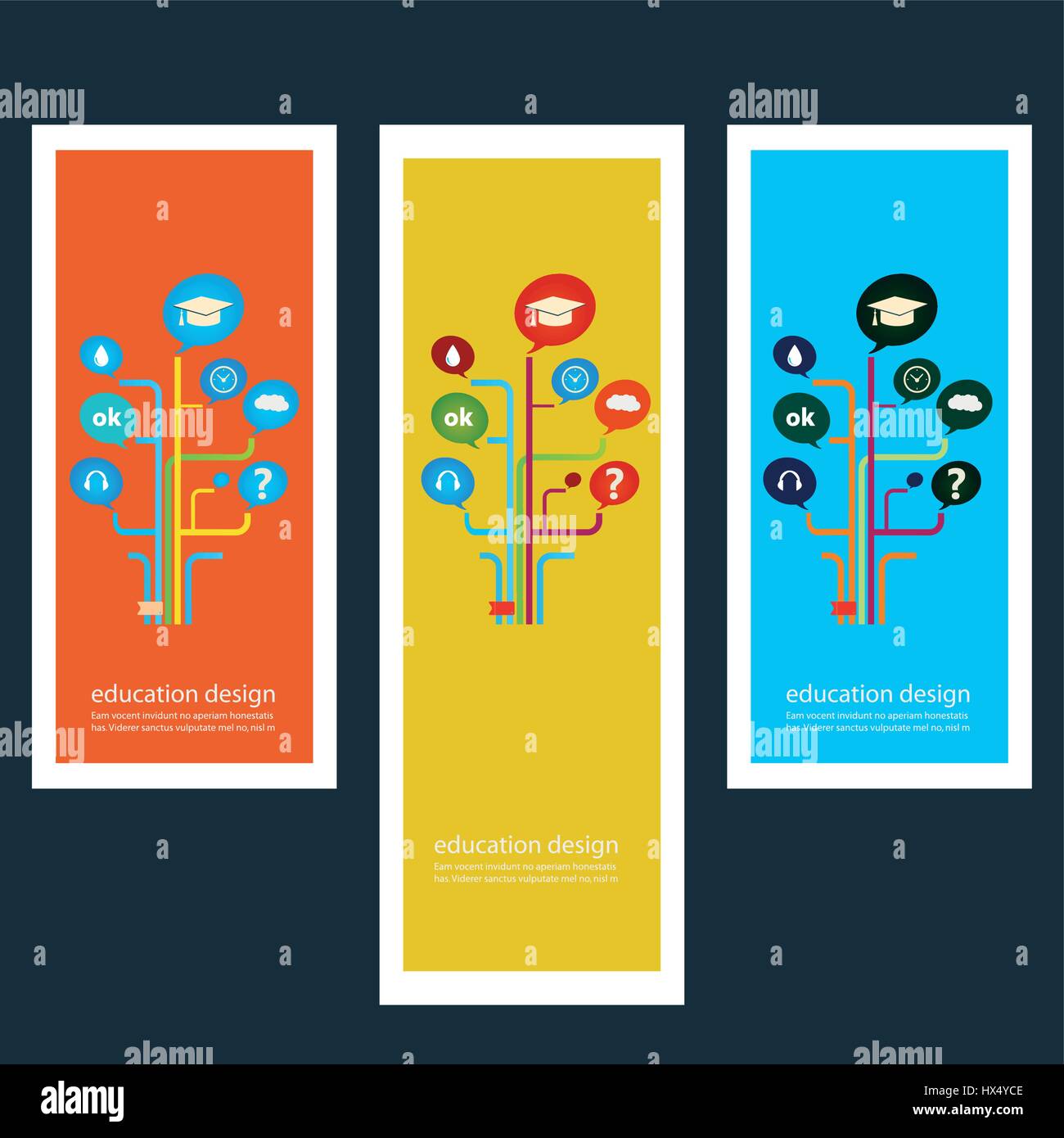 Set di creative design adesivi con icone Illustrazione Vettoriale