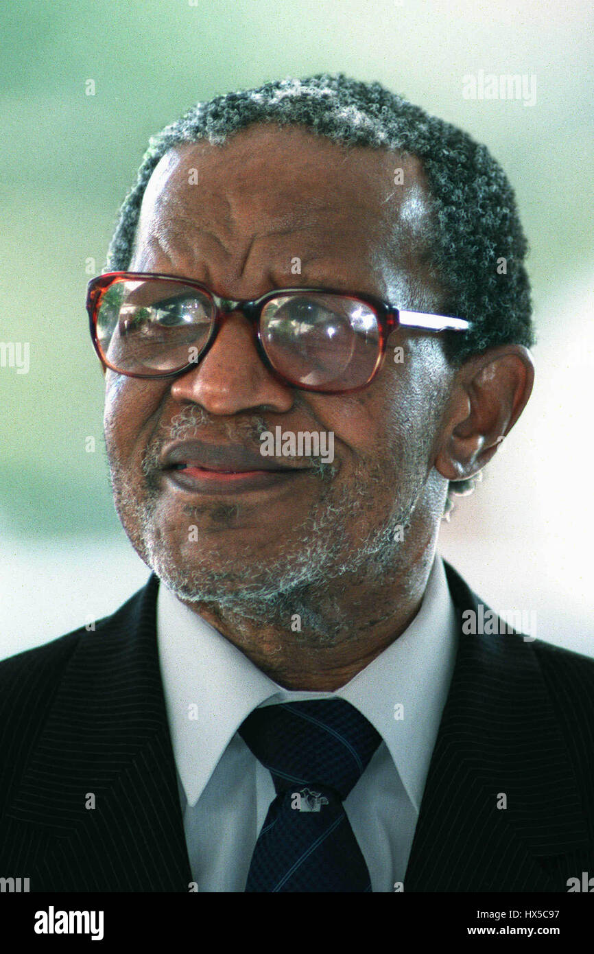 NTSU MOKHEHLE PRIMO MINISTRO DEL LESOTHO il 27 ottobre 1993 Foto Stock