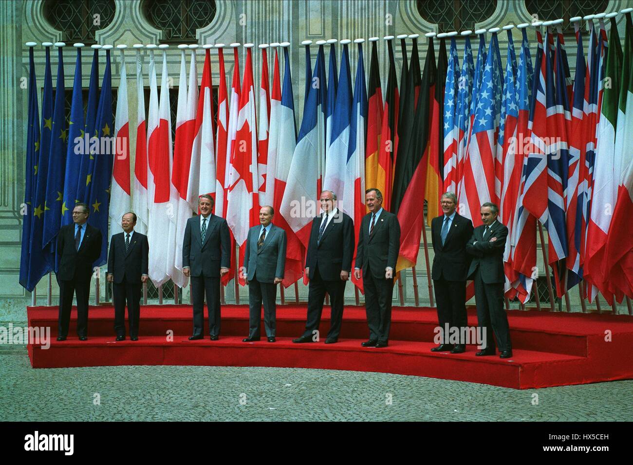 G7 dei Capi di Stato e di Governo G7 SUMMIT MONACO DI BAVIERA 1992 13 Luglio 1992 Foto Stock