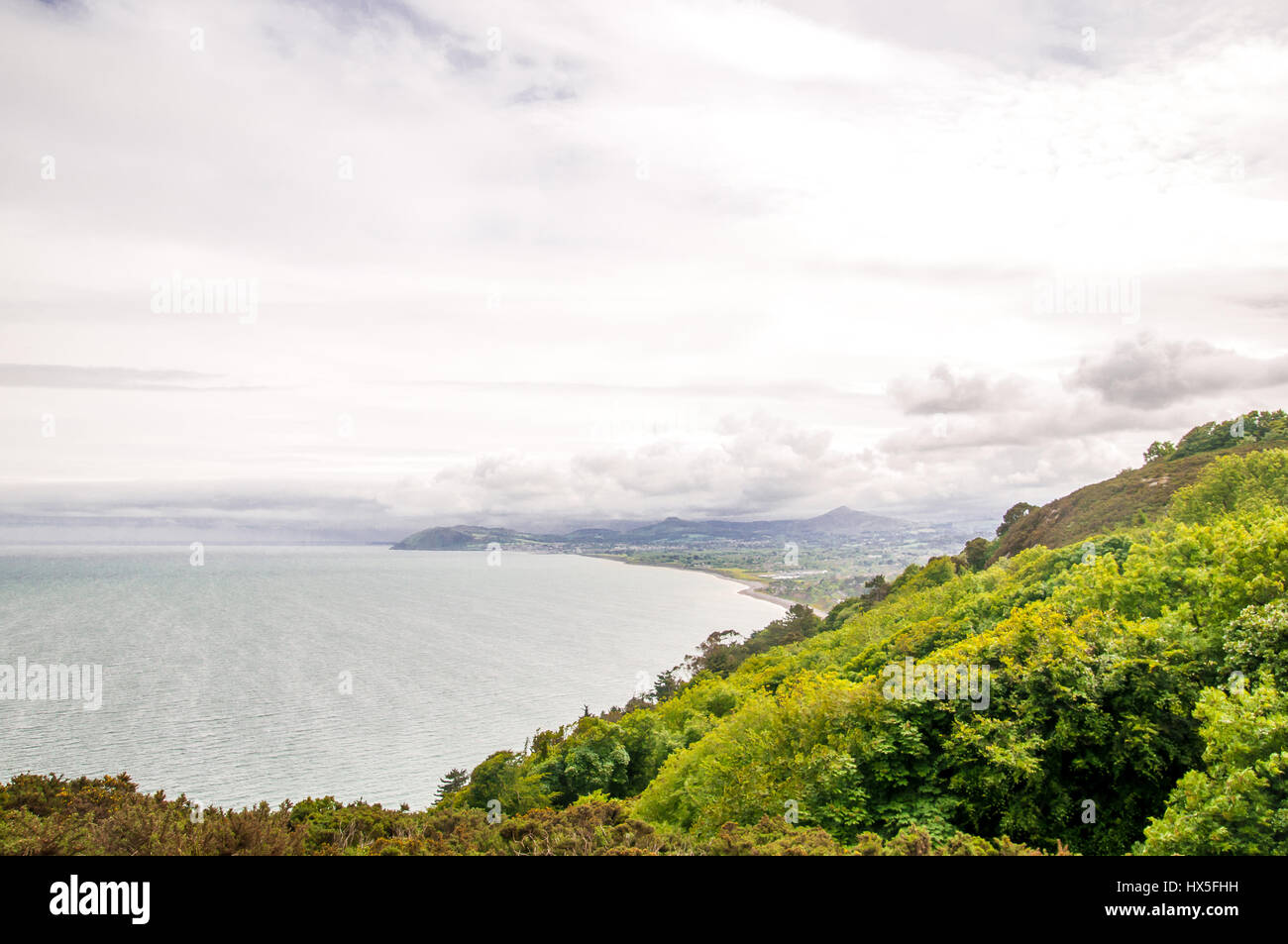 Vista sul pittoresco litorale Kiliney Irlanda Foto Stock