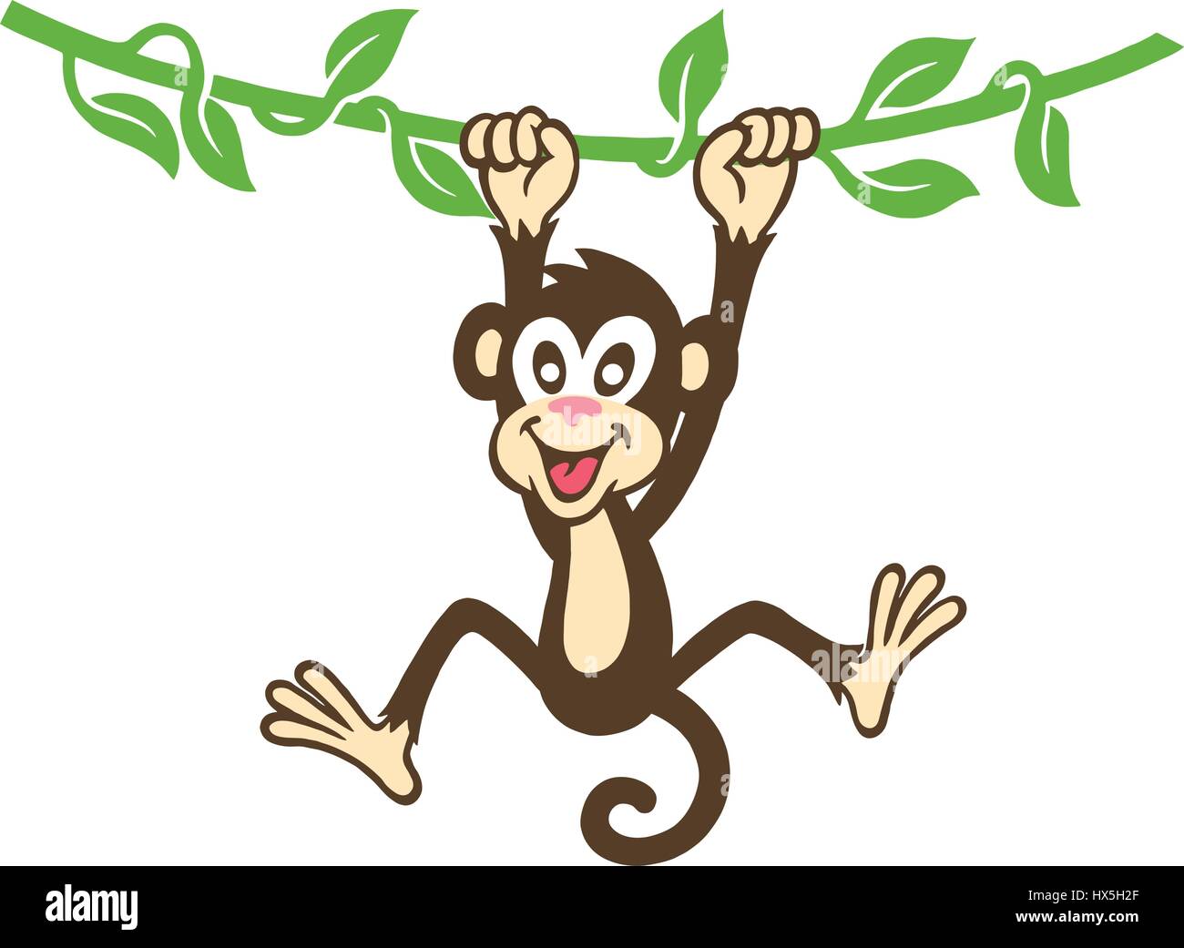 Silly scimmia. Illustrazione Vettoriale. Illustrazione Vettoriale