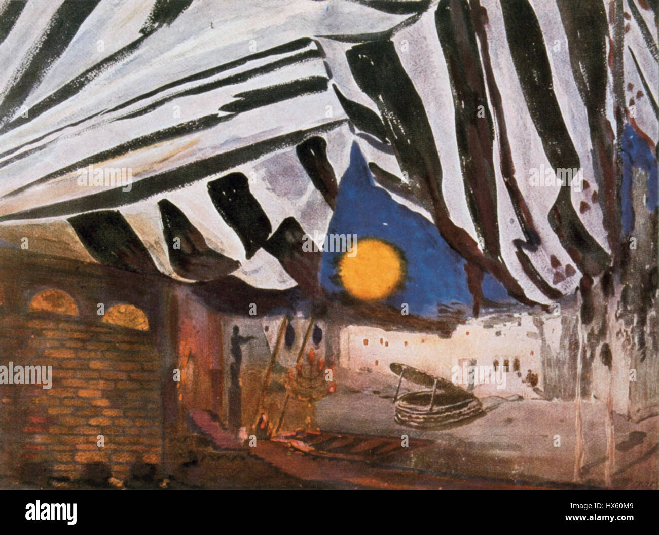 *Salomea* di Léon Bakst è uno splendido costume per una performance, raffigurante la figura biblica di Salomè. L'uso vivace di colori e fantasie intricate di Bakst mette in evidenza il suo approccio innovativo al design teatrale e all'arte del costume. Foto Stock