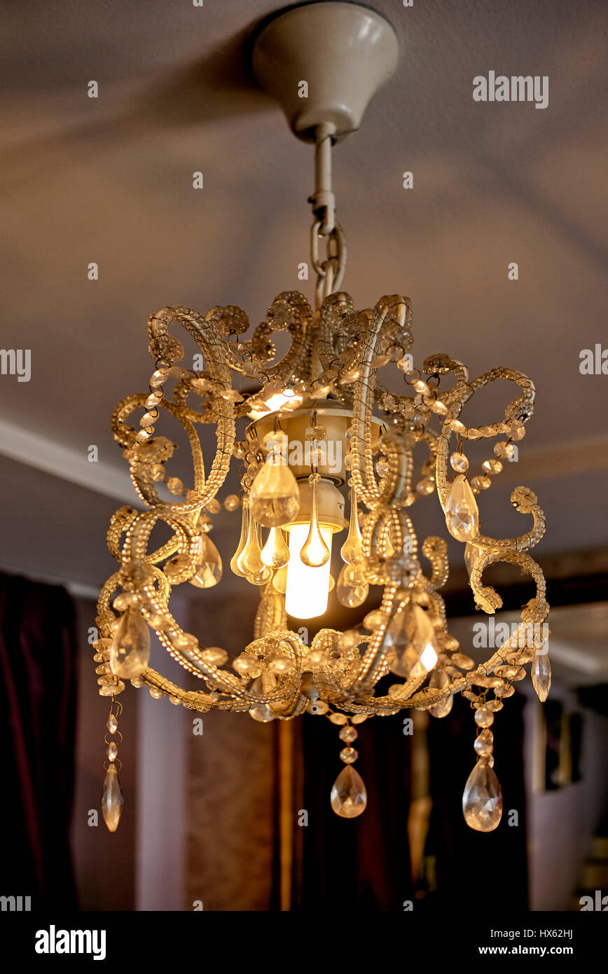 Lampadario di cristallo close up Foto Stock
