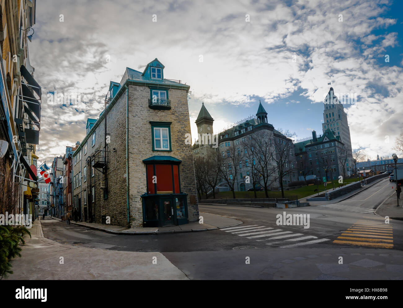 Architettura della Vecchia Quebec - Quebec City, in Canada Foto Stock