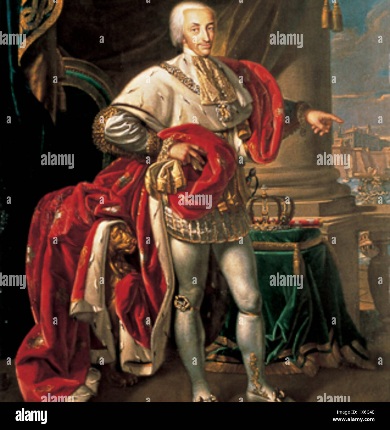 Vittorio Emanuele i fu re di Sardegna dal 1802 al 1821 e primo re d'Italia. Il suo regno segnò significativi cambiamenti politici in Italia mentre affrontava le sfide dell'Europa post-napoleonica e le prime fasi dell'unificazione italiana. Foto Stock