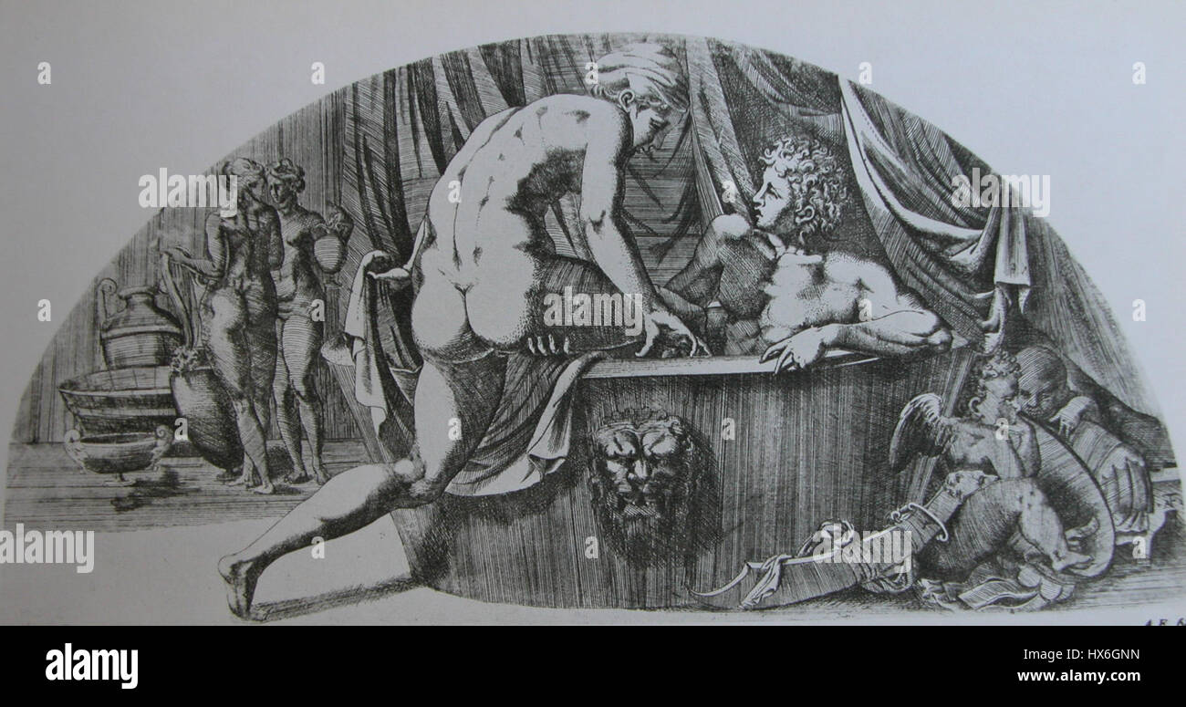 Marte e Venere la balneazione, AntonioFantuzzi Foto Stock