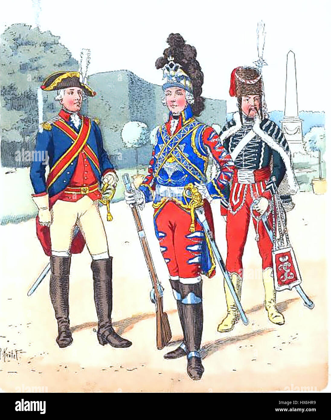 Soldati russi dal 1790 Foto Stock