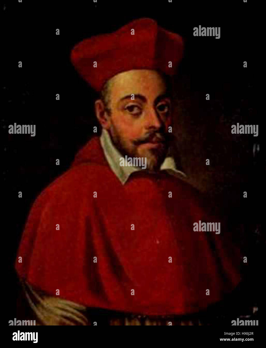 Carlo Gaudenzio Madruzzo è stato un cardinale e vescovo italiano, svolgendo un ruolo significativo nella Chiesa cattolica durante il Rinascimento. La sua influenza si estese attraverso le sfere religiose e politiche, con un notevole coinvolgimento nel Concilio di Trento. Madruzzo fu una figura importante nella Controriforma, sostenendo le riforme della Chiesa e rafforzando l'influenza cattolica. Foto Stock Carlo Gaudenzio Madruzzo è stato un cardinale e vescovo italiano, svolgendo un ruolo significativo nella Chiesa cattolica durante il Rinascimento. La sua influenza si estese attraverso le sfere religiose e politiche, con un notevole coinvolgimento nel Concilio di Trento. Madruzzo fu una figura importante nella Controriforma, sostenendo le riforme della Chiesa e rafforzando l'influenza cattolica. Foto Stock
